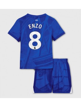 Billige Chelsea Enzo Fernandez #8 Hjemmedraktsett Barn 2025-26 Kortermet (+ Korte bukser)